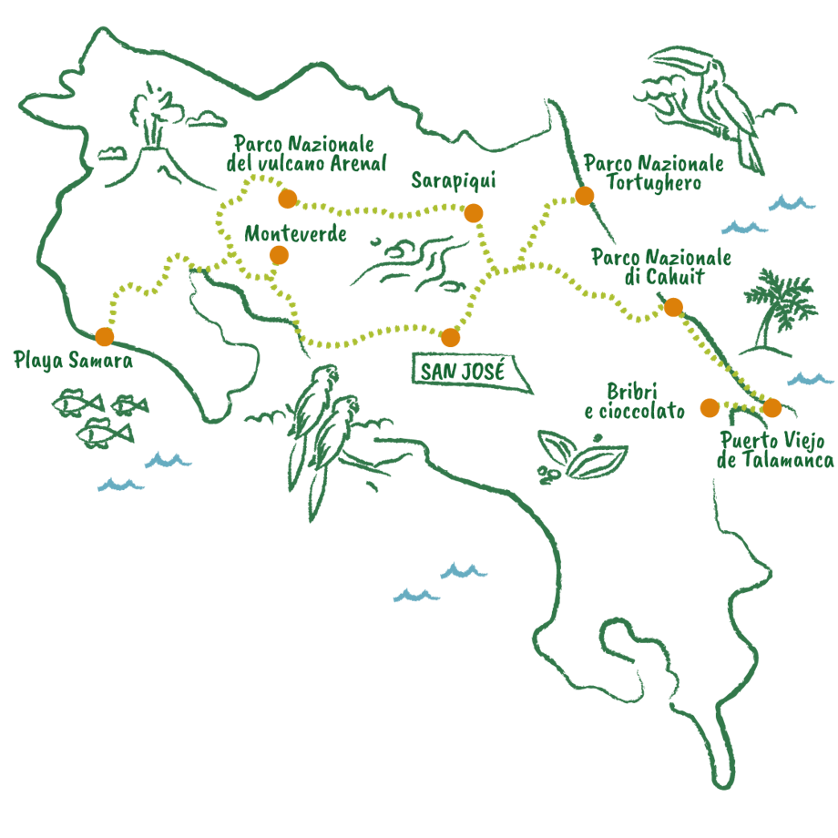 Mappa Costa Rica